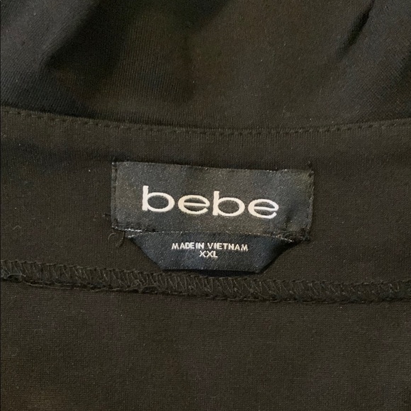 Bebe Black Ruffled Bell Sleeve Blouse - Picture 2 of 4